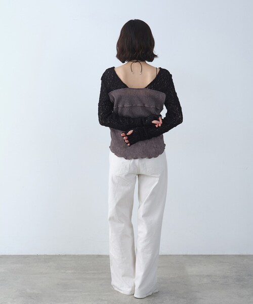 CODE A tシャツ 「Re」sensual lace sheer top レディース : ZOZOTOWN