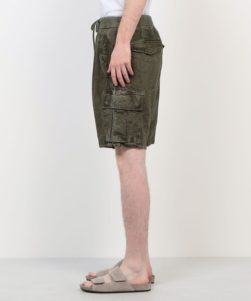 ハーフパンツ パンツ テクスチャードリネン ショートパンツ MTXL4313 メンズの画像