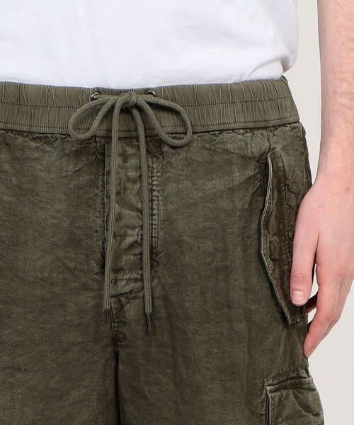 ハーフパンツ パンツ テクスチャードリネン ショートパンツ MTXL4313 メンズの画像