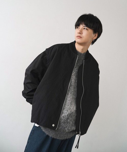 WYM LIDNM　ウィムリドム　ブルゾン ブラック　XSサイズ WYM LIDNM（ウィム バイ リドム）の「ARTIFICIAL GRAIN / FAUX SUEDE