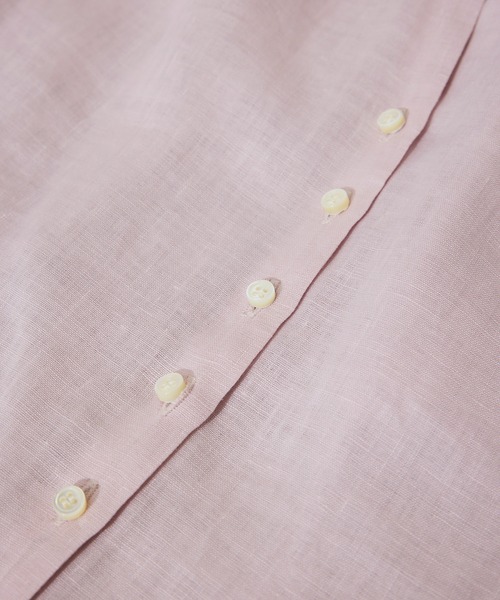 ブラウス シャツ リネンスキッパーギャザーブラウス / GENTLE LINEN 新色追加 レディースの画像