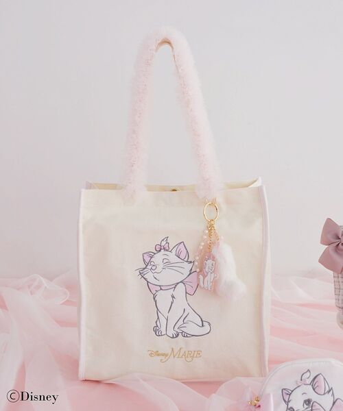 【新品未使用タグ付き】アリーム ディズニー マリーちゃんフリル付きトートバッグ Disney（ディズニー） トートバッグ Disney Marie/フリルハンドル