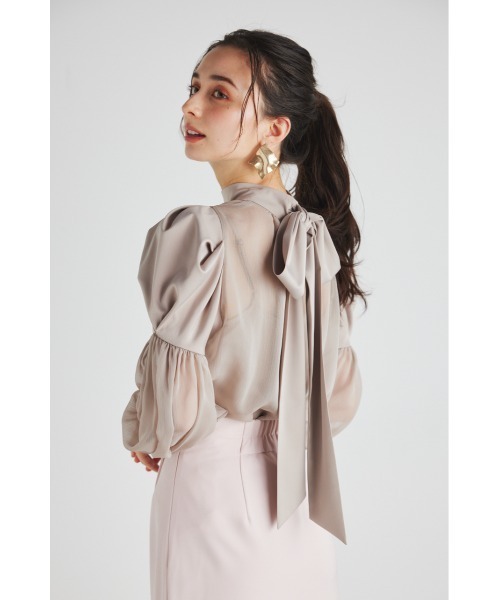 「rienda」 長袖ブラウス FREE ベージュ レディース_画像7