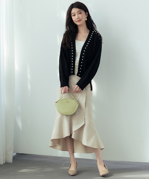 「SAISON DE PAPILLON」 ニットカーディガン M グレー レディース_画像3