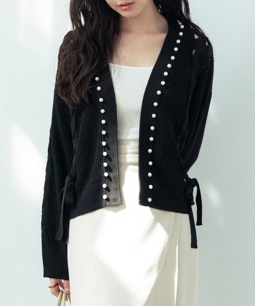 「SAISON DE PAPILLON」 ニットカーディガン M グレー レディース_画像5