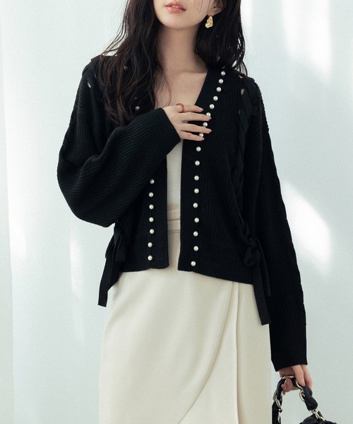 「SAISON DE PAPILLON」 ニットカーディガン M グレー レディース_画像6