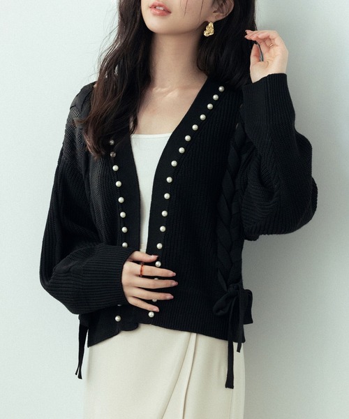 「SAISON DE PAPILLON」 ニットカーディガン M グレー レディース_画像8