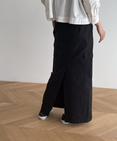 「CANAL JEAN」 ロングスカート MEDIUM ブラック レディース_画像6