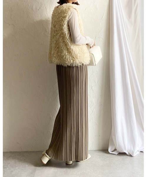 She's Closet ロング スカート ストレート Iライン ハイウエスト ゴム
