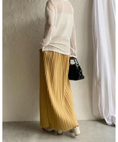 She's Closet ロング スカート ストレート Iライン ハイウエスト ゴム