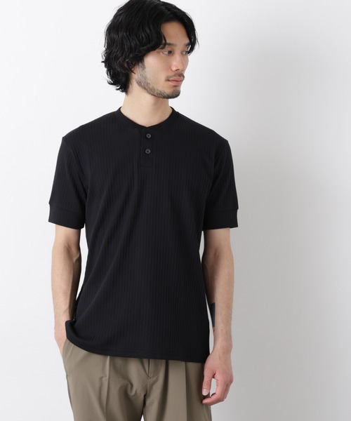 NANO universe（ナノ・ユニバース） ヘンリーネック tシャツ 