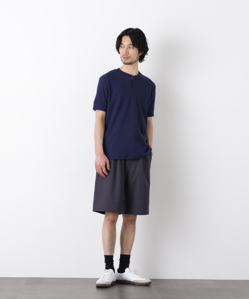 NANO universe（ナノ・ユニバース） ヘンリーネック tシャツ