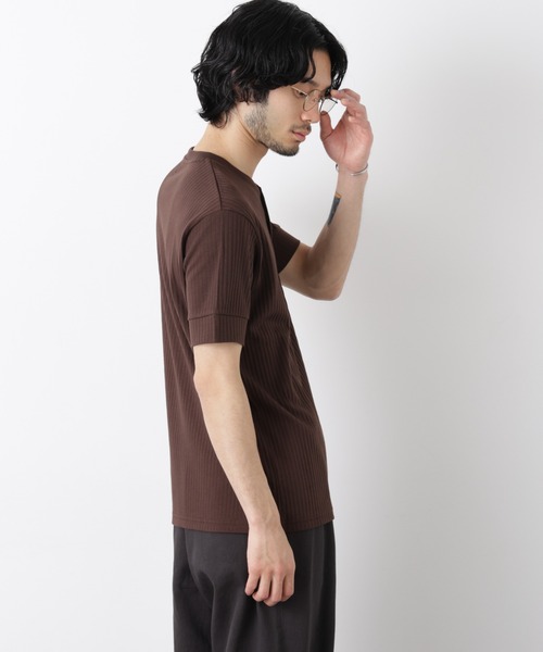 NANO universe（ナノ・ユニバース） ヘンリーネック tシャツ