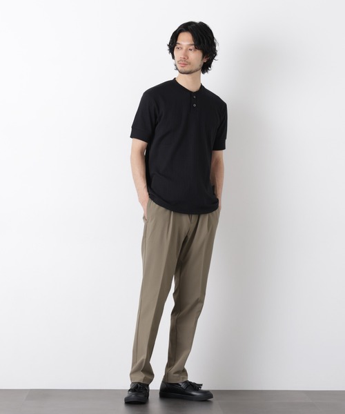 NANO universe（ナノ・ユニバース） ヘンリーネック tシャツ