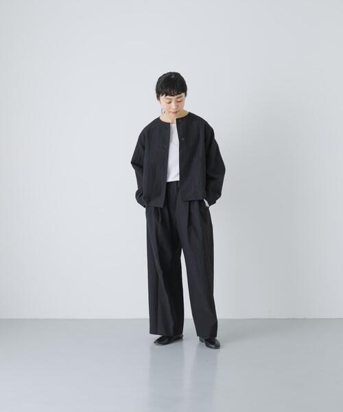 パンツ 「セットアップ対応」 タックイージパンツ レディースの画像