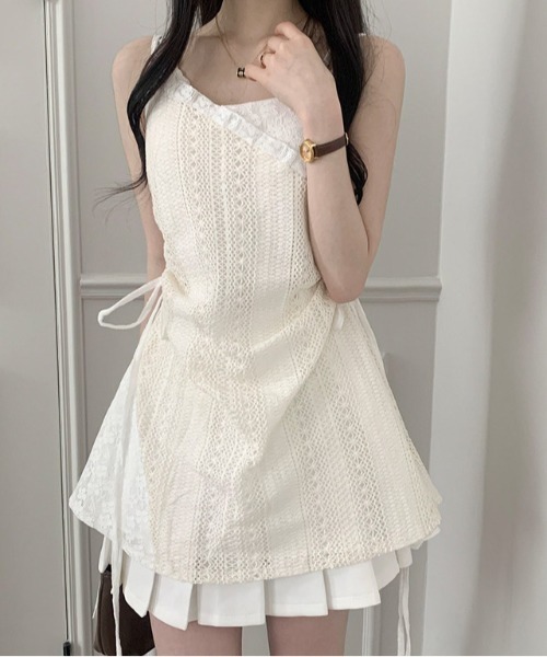「AsRiRe」 キャミソールワンピース L アイボリー レディース_画像2