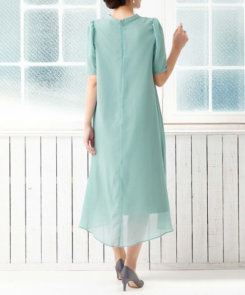 「AIMER」 半袖ワンピース MEDIUM ライトグリーン レディース_画像9