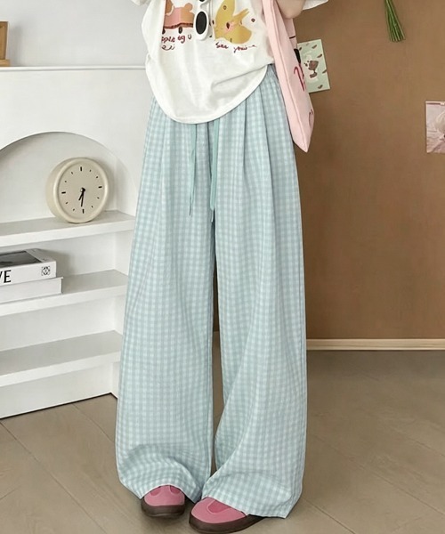 miniministore（ミニミニストア） ワイドパンツ パンツ ギンガム