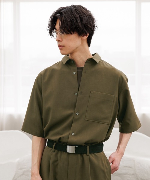 GLOBAL WORK（グローバルワーク） シャツ 半袖 ノンストレスリッチ