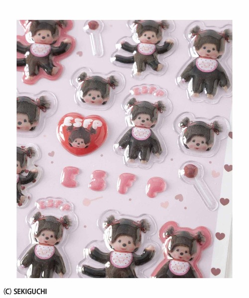 ステッカー 「monchhichi/モンチッチ」 ちゅるきゅんシール : ZOZOTOWN