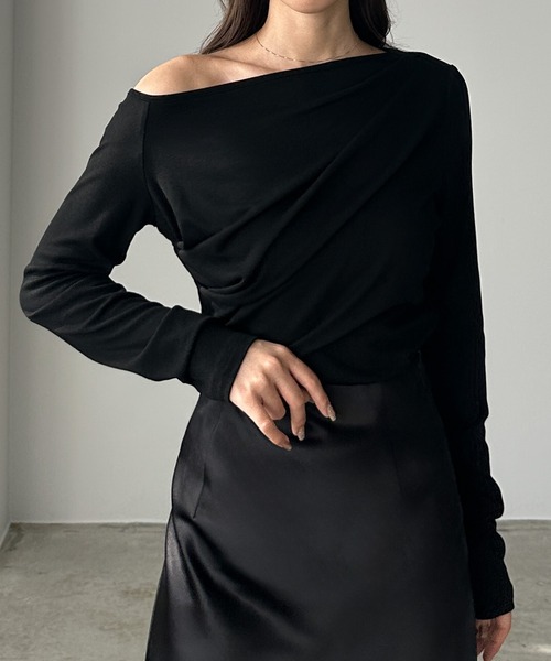 「Louere」 長袖カットソー X-LARGE ブラック レディース_画像4
