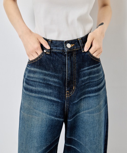 ワイドパンツ ジーンズ デニム デニムパンツ レディースの画像