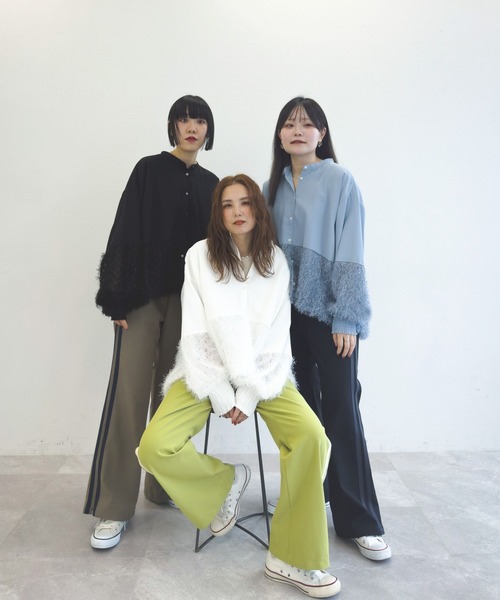 「niko and...」 長袖ブラウス MEDIUM サックスブルー レディース_画像9
