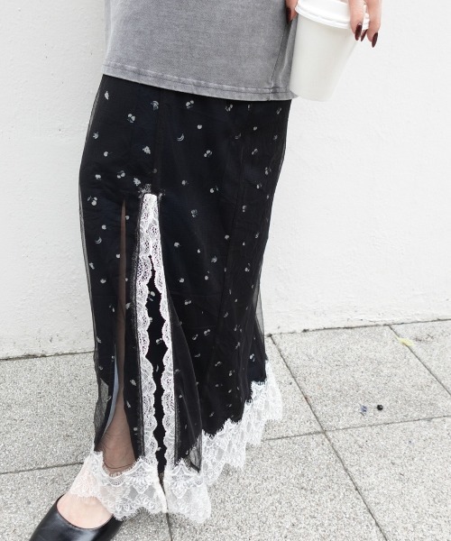 Ameri（アメリ） スカート MEDI FRUIT DOT VEIL SKIRT : ZOZOTOWN