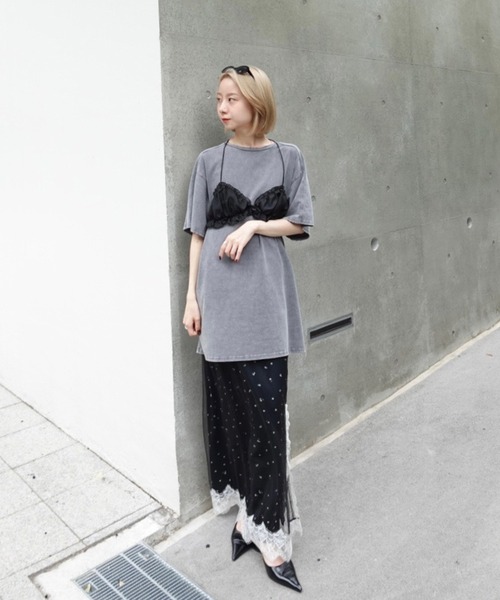 Ameri（アメリ） スカート MEDI FRUIT DOT VEIL SKIRT : ZOZOTOWN