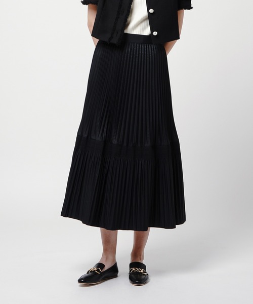 「LOULOU WILLOUGHBY」 プリーツスカート 2 ホワイト レディース_画像3