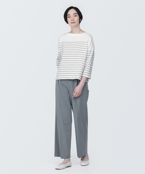 無印良品（MUJI） 7分袖カットソー X-LARGE グレー レディース