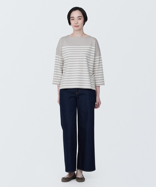 無印良品（MUJI） 7分袖カットソー X-LARGE グレー レディース