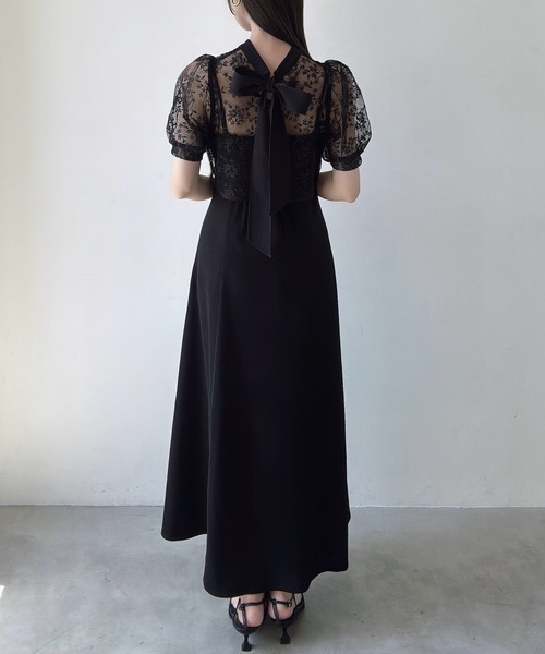「Meiru」 コンビワンピース MEDIUM チャコール レディース_画像8