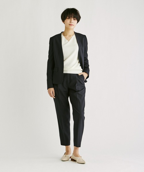 パンツ スーツ 洗えるセットアップ 2wayストレッチオックス タックパンツ Zozotown Paypayモール店 通販 Paypayモール