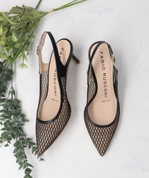 FABIO RUSCONI ワンストラップネットバックバンドパンプス INTER-CHAUSSURES｜【FABIO RUSCONI】ワンストラップネット