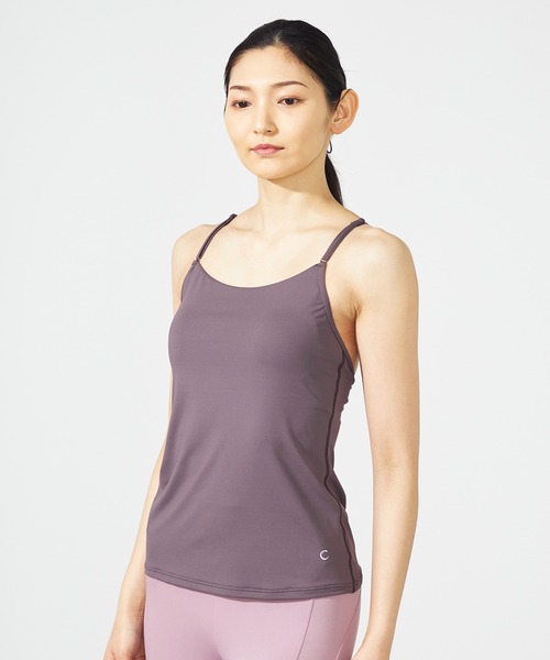 Chacott タンクトップ ノースリーブ スキンロングトップ