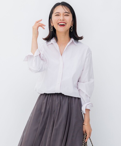 23区 CANCLINI ベーシック シャツ　カンクリーニ　白　長袖　ブラウス Oggi4月号掲載/洗える】CANCLINI ベーシック シャツ / 23区