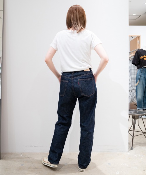 RNA レディースM ストレートデニムパンツ　スタッズ　グランジ　ダメージ加工 ストレートJ/Wスタッズデニムパンツ｜ACLENT（アクレント）