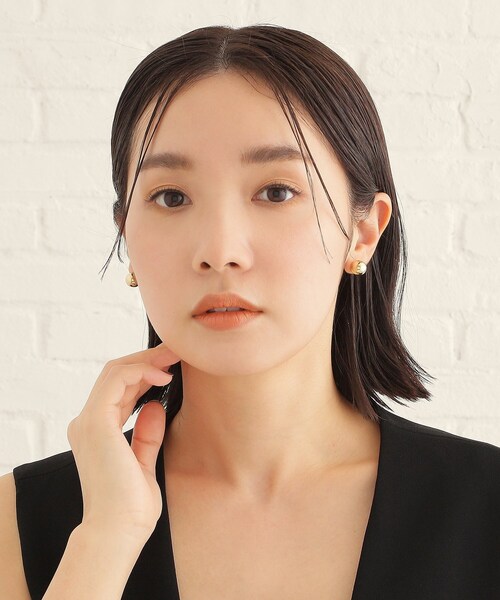 COCOSHNIK（ココシュニック） ピアス シルバー ホロウボール スタッド