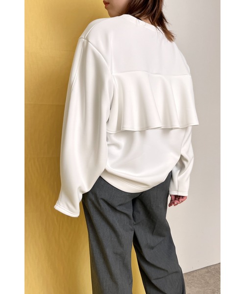 palm RICHE（ポームリシュ） tシャツ バックフリルポンチTOPS 