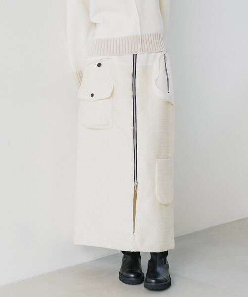 PUBLIC TOKYO（パブリックトウキョウ） スカート ツイードコンビ