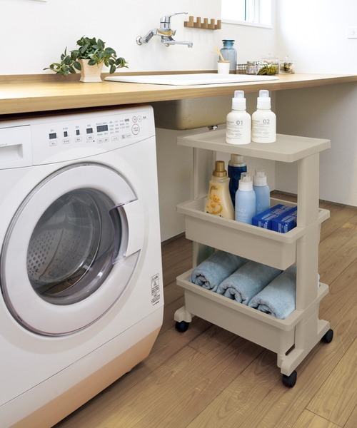 iellio 収納 日本製リセ テーブルワゴン3段 : ZOZOTOWN Yahoo!店
