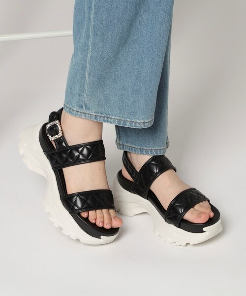 ESPERANZA サンダル 厚底キルティングスポサン 24SS レディース
