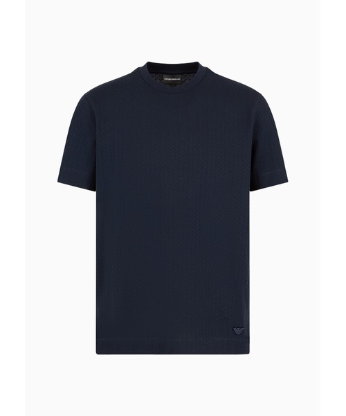 EMPORIO ARMANI ロゴ クルーネック ジャージー Tシャツ EMPORIO ARMANI エンポリオ アルマーニ Tシャツ トップス ロゴT