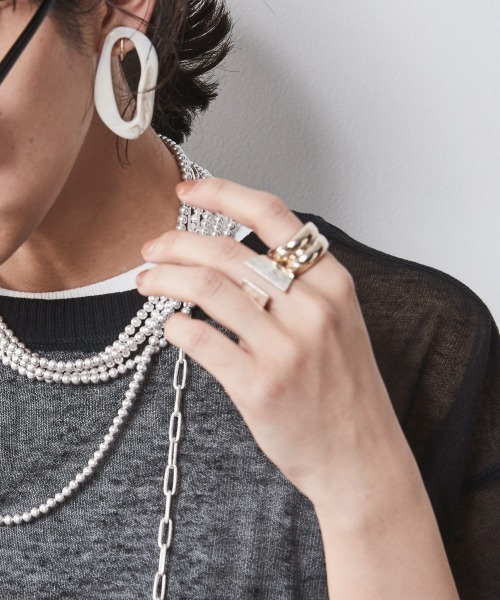 CHIC STYLE 指輪 リング 「大きいサイズ」ぷっくりデザインリング2点