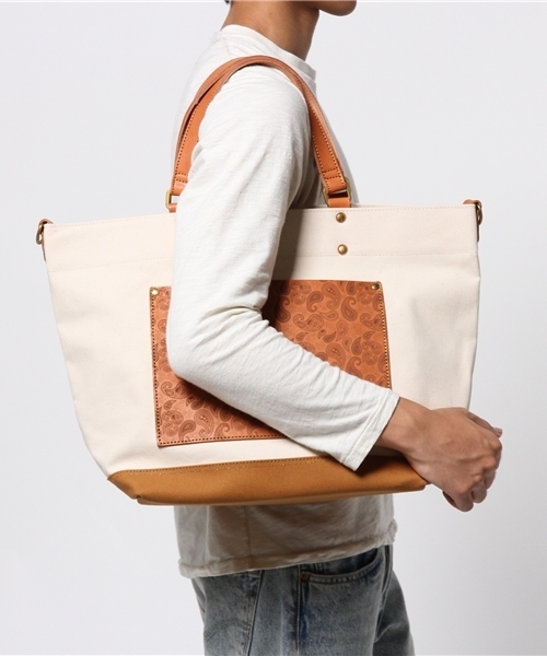 Butler Verner Sails トートバッグ Sails/本ヌメ革 ペイズリー