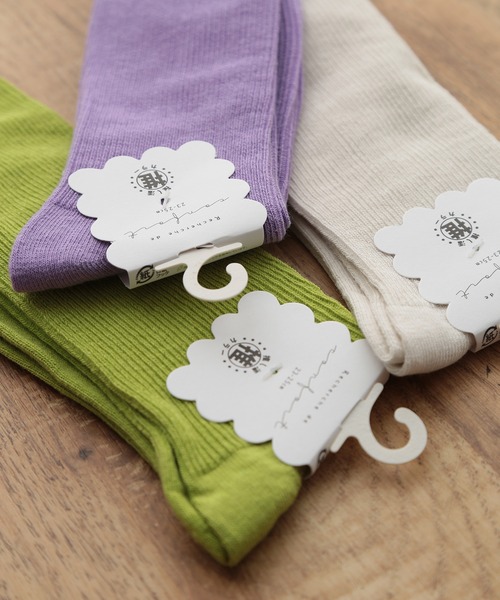 SETUP7（セットアップセブン） 靴下 「SETUP7」リブハイクルーカラー