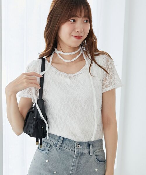 MAJESTIC LEGON（マジェスティックレゴン） tシャツ チョーカー付半袖 