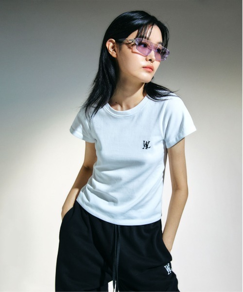 tシャツ WOOALONG Signature soft slim line t-shirt /  ウアロンシグネチャー ソフト スリムティー レディ