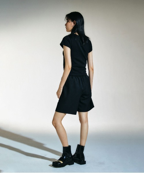 tシャツ WOOALONG Signature soft slim line t-shirt /  ウアロンシグネチャー ソフト スリムティー レディ WOOALONG Signature soft slim line t-shirt / ウアロン